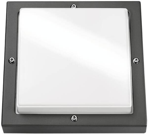 SG Leuchten Basso Wandleuchte, 2xE27, max.33W, IP65, Graphit/Opal (623197)