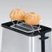 Cloer 3609 2-Scheiben-Toaster, 900 W, Nachhebevorrichtung, Brötchenaufsatz, schwarz/edelstahl