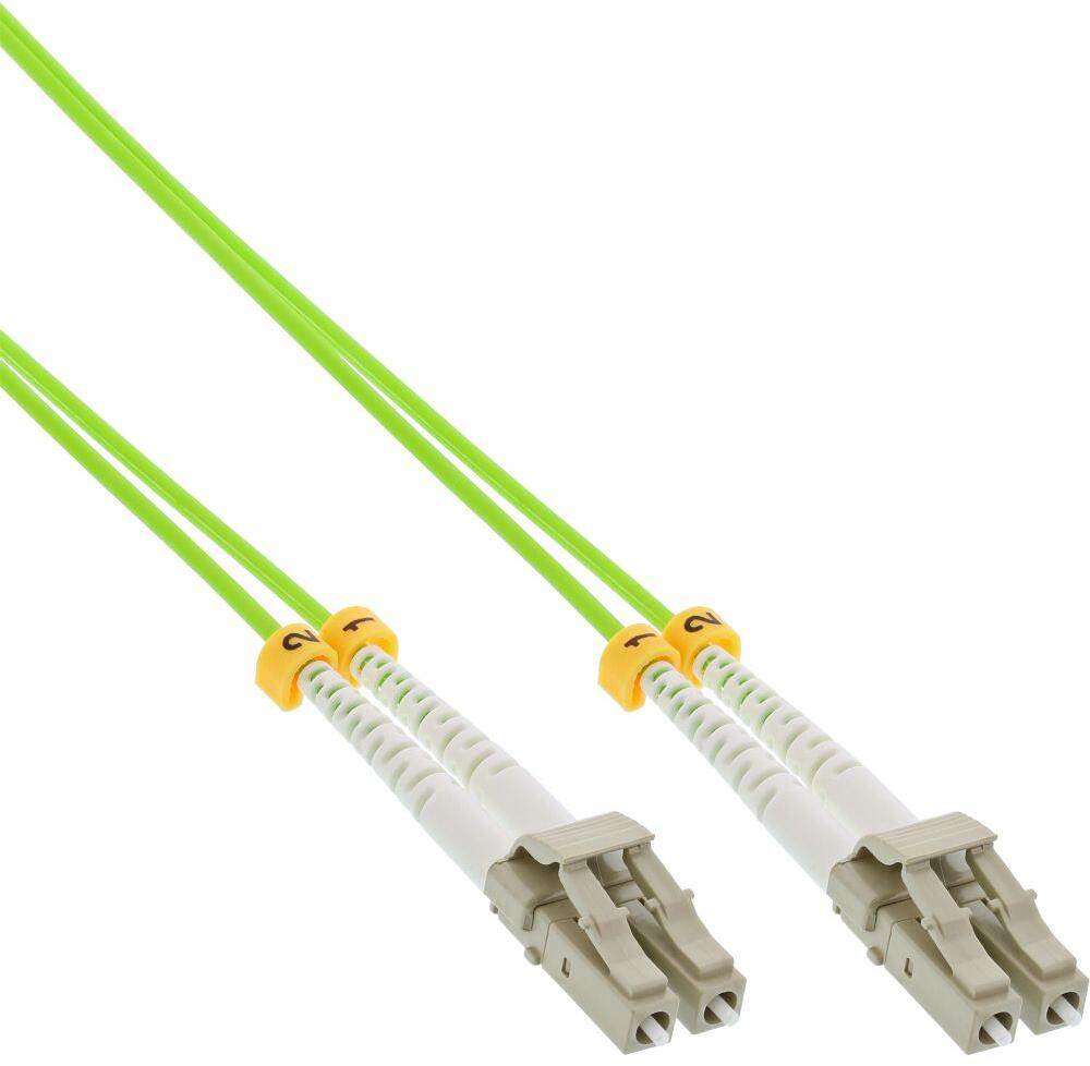 InLine® LWL Duplex Kabel, LC/LC, 50/125µm, OM5, 2m (88542Q) Elektroshop ...