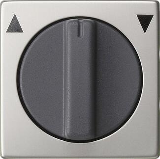 Gira 0666600 Abdeckung mit Knebel für Zeitschalter und Jalousieschalter bzw. -taster, System 55, edelstahl