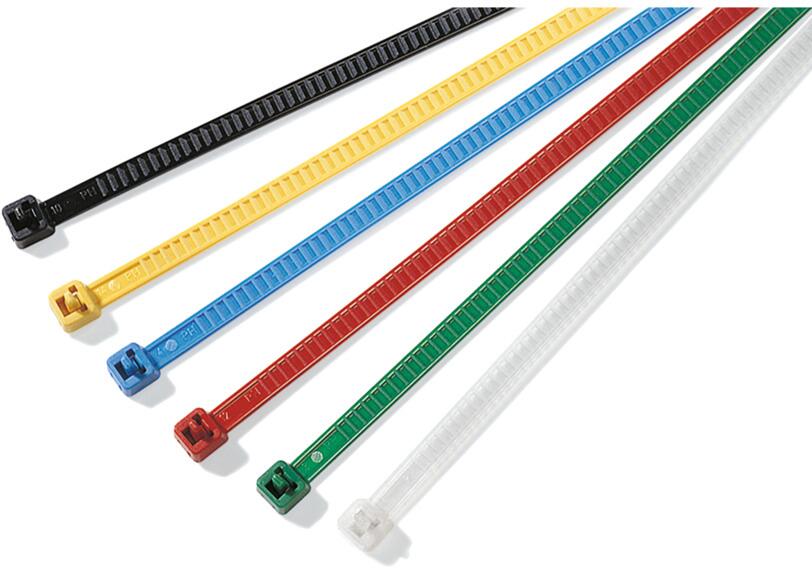 HellermannTyton LR55R-PA66-RD Lösbarer Kabelbinder, 196.0x4.8mm, 2.0-50.0mm, 245N, rot, 25ST (115-00003)