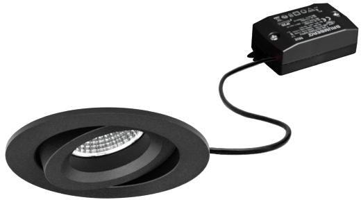 Brumberg BB34 LED-Einbaustrahler 230V AC, 7W, 680 lm, 3000K, rund, schwenkbar, schwarz (38378183)