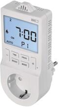 EMOS P5660SH 2in1 Steckdosenthermostat mit digitaler Zeitschaltuhr, Schuko, weiß (2106000200)