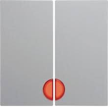 Berker 16278989 Wippe mit roter Linse, S.1, polarweiß glänzend