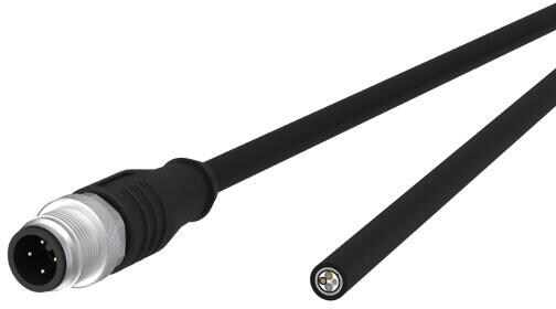 METZ CONNECT M12 Sensor-/Aktorleitung, A-kodiert, 1,0 m, M12 Stecker gerade - freies Leitungsende, geschirmt, 8-polig, PUR-C ( 142MHA10010 )