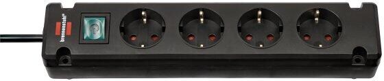 Brennenstuhl Bremounta Steckdosenleiste 4-fach mit Schalter, schwarz (1150650114)