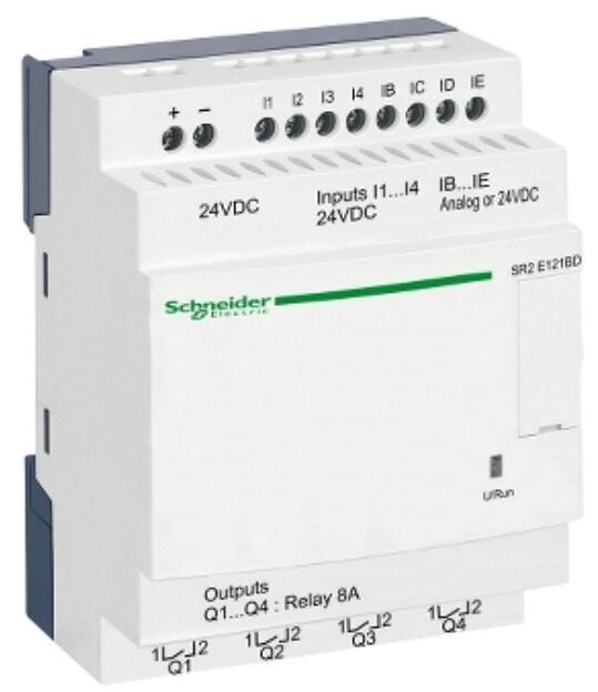 Schneider Electric SR2E121BD SPS-Steuerrelais, Zelio Logic, kompakte Ausführung, 12 E/A, 24 VDC, Uhr