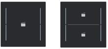 Busch-Jaeger Taster für Keypad, art linear, Symbol Szene, schwarz matt 