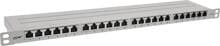 InLine 19" Patchfeld Cat.6A 0,5 HE 24-fach, mit Staubschutz, grau (76824L)