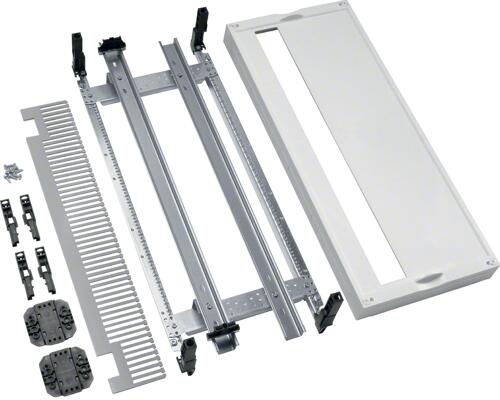 Hager UD41G2 Baustein, universN, Abdeckung geschlossen, teilweise geschlitzt, mit senkrechten Hutschienen, für Reihenklemmen und Modulargeräte senkrec