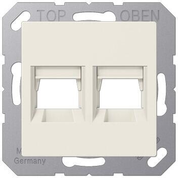 Jung A1569-2AT Abdeckung, 2fach, gerastet, Serie A, weiß