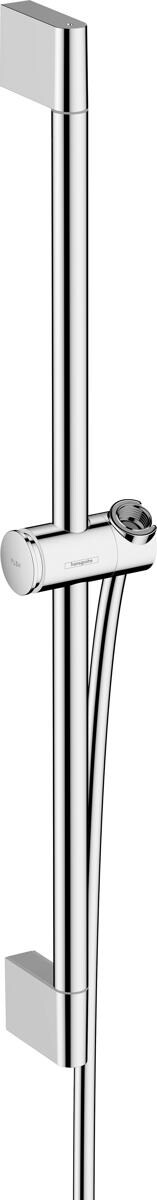 hansgrohe Unica Duschstange Pulsify S 65 cm mit Push Duschkopfhalter und Isiflex Duschschlauch 160 cm, Brausestange aus Messing, Chrom, (24400000)