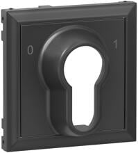 Legrand SEANO Abdeckung für Schlüsselschalter 0 – 1 mit DIN-Halbzylinder, anthrazit lackiert (765433)
