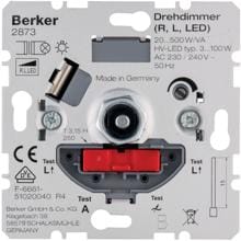 Berker 2873 Drehdimmer NV mit Softrastung, Hauselektronik