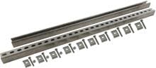 Dehn MSC MDH V4A L1500 MZ V2A C-Montageschienen L 1500mm NIRO (V4A) mit Halteklammern, Schrauben und Muttern (123051)