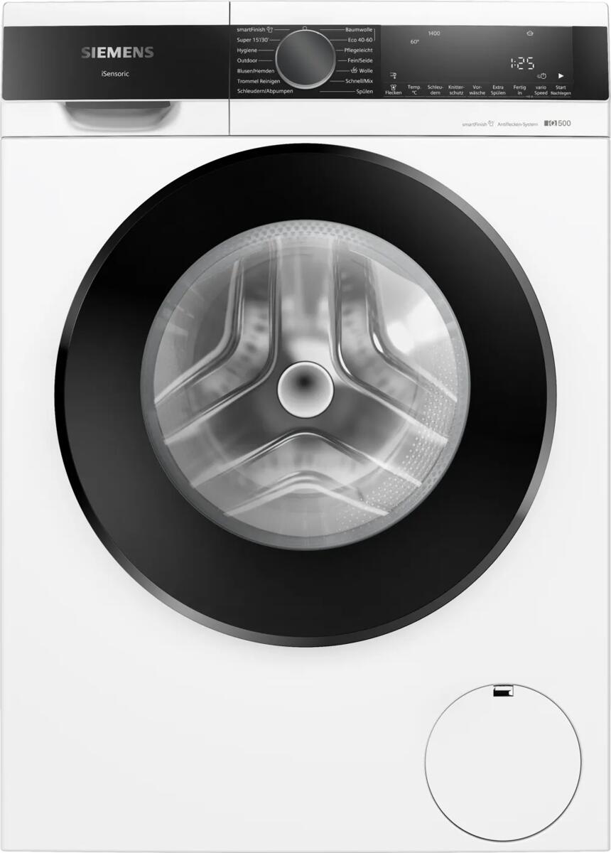Siemens IQ300 WM14N225 Lavatrice Frontale 8 Kg, 1400 Giri/min, Classe A, SpeedPack L, SmartFinish, Display LED, Programma Outdoor, Silenziosa, Bianca - 3