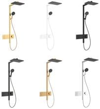 hansgrohe Raindance Alive Q Duschsystem 210/340 2 Strahlarten mit ShowerSelect Comfort, Metall, 12 l/min, 210 x 340 mm