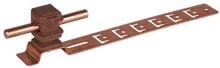 Dehn DLH US 8 H16 L205 BR GALCU Dachleitungshalter, UNIsnap, Cu/K-braun, H 16mm, rund 8mm, mit geprägter Strebe, L 205mm, Kupfer (204147)