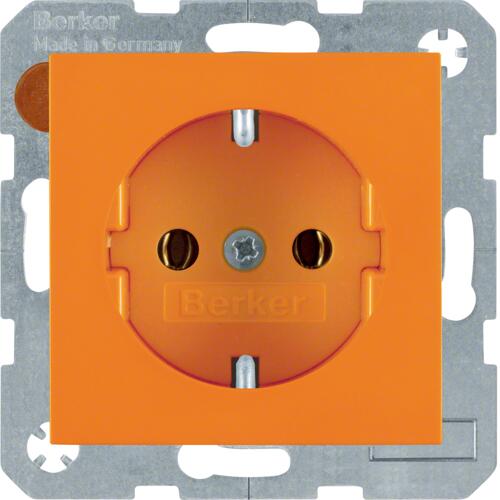 Berker 47438914 Steckdose SCHUKO, S.1, orange glänzend