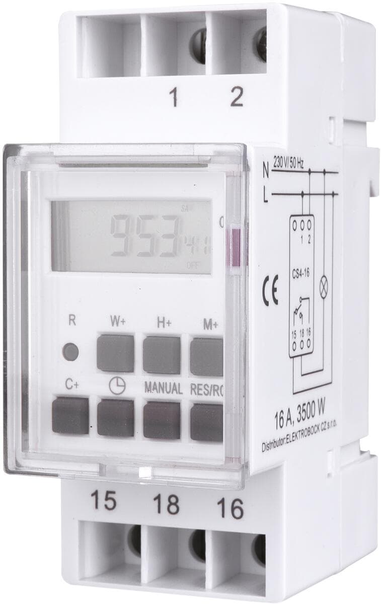 Elektrobock CS4-16 Zeitschalter, REG, Weiß