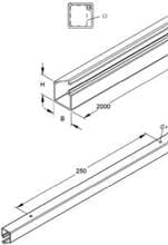 Kleinhuis LCD101.6 LCD-Minikanal, 17x17x2000 mm, PVC, cremeweiß