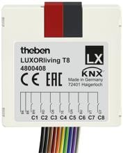 Theben LUXORliving T8 6-fach Binäreingang-Tasterschnittstelle, IP 20, III (4800408)