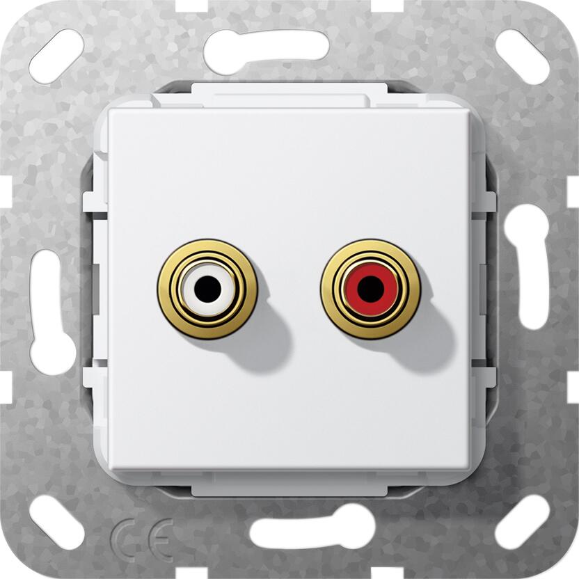 Gira Einsatz Cinch Lötanschluss Audio (563203)