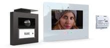 M-E Vistadoor VDV-20109-A-W Video Türsprechanlage, 1-Fam.-Haus Set RFID, ALU Außenstation, IP-Innenstation (App), anthrazit/weiß (41366)