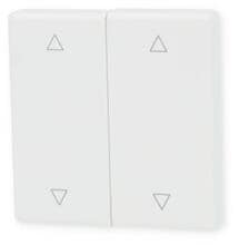 Eltako DW-FT55-rw+2P Doppelwippen, lasergraviert, für Taster und Schalter, 55er Design und E-Design55, reinweiß (30000986)