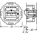 Busch-Jaeger 0214 UAE-Anschlussdose mit Schrägauslass, 2 parallel geschaltete Steckbuchsen, 2x8 (8)-polig (2CKA000230A0235)