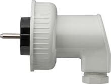 SCHUKO-Stecker für SCHUKO-Steckdose mit Bajonettverschluss, Wassergeschützt Aufputz System (IP 66), Grau, Gira 002031
