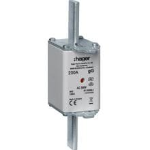 Hager LNH2200M NH-Sicherungseinsatz NH2C gG AC500V 200A Kombi-Melder mit Metall-Grifflasche