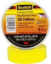 3M Scotch35 Elektro-Isolierband, Vinyl, 19mmx20m, 0,18mm, gelb (7100238736)