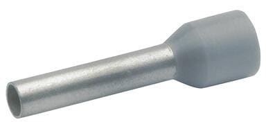 Klauke 17312 Isolierte Aderendhülsen nach DIN mit Easy Entry, Farbcode 2, 2,5mm², 12mm, grau, 100 Stück