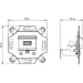 Busch-Jaeger 0261/12 USB-Anschlussdose mit Schraubklemmen und Zugentlastung, alpinweiß (2CKA000230A0416)