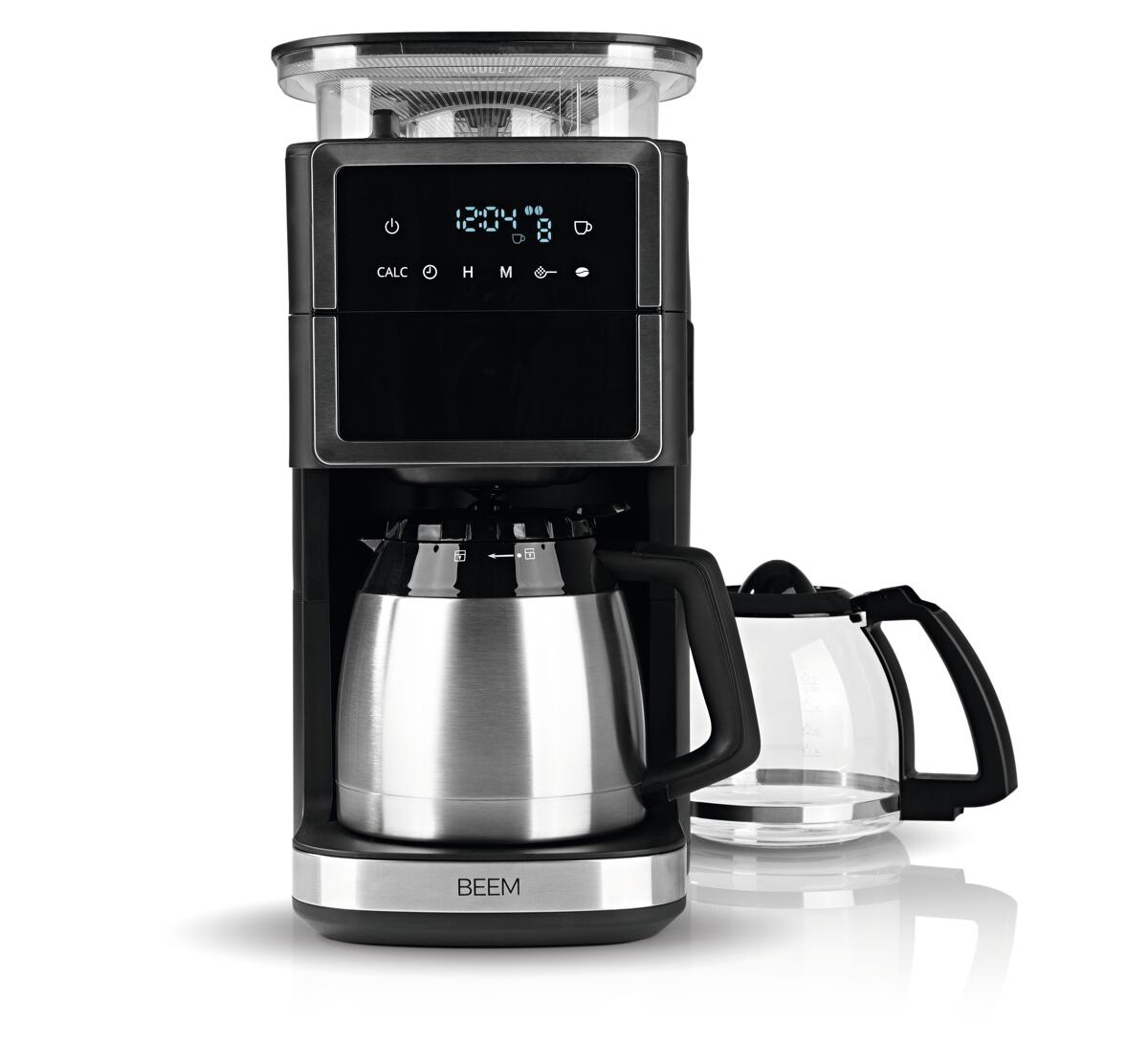 BEEM Kaffeemaschine Fresh-Aroma-Perfect III Duo 1000W, mit Mahlwerk Edelstahl/schwarz (04260)