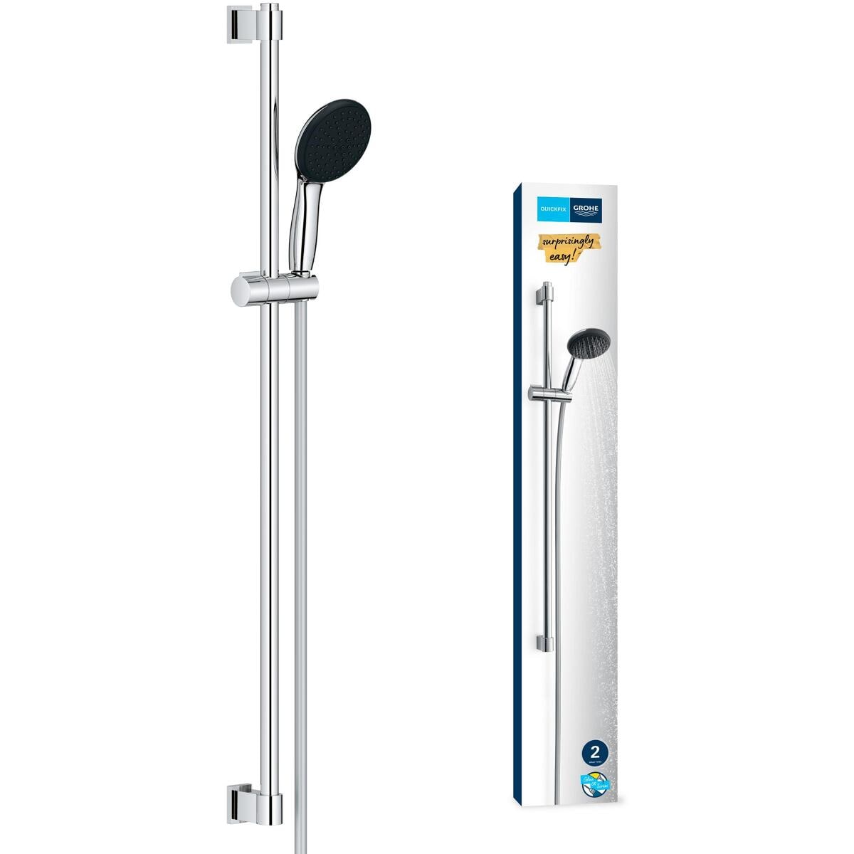 344464 GROHE Vitalio Start 110 Brausestangenset, Quickfix, 2 Strahlarten ...