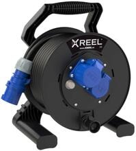 PCE XREEL 250 Kabeltrommel, 2xCEE, 16A, 3p, 6h, 230V, 20m 3G2,5 H07RN-F K2, IP54, schwarz (9250035-p)