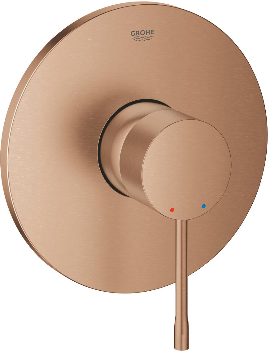 GROHE Essence Einhand-Brausebatterie, Fertigmontageset für GROHE Rapido SmartBox, Professional Edition, warm sunset gebürstet (24168DL1)