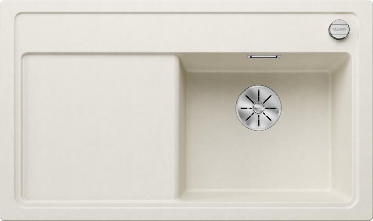 Blanco Zenar 45 S Granitspüle mit Ablauffernbedienung, Becken links, SILGRANIT, softweiß (527176)