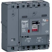 Hager HESXXXDC Leistungsschalter h3+ P160 TM ADJ 4P4D N0-100% 70kA CTC