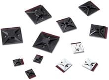 HellermannTyton MB3APT-I-PA66-BK Befestigungssockel zum Kleben, Wmax=4.4mm, ⌀3.1 mm, schwarz, 100ST (151-01557)