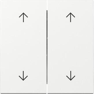 Gira 329703 Wippe mit Pfeilsymbolen, 2fach, System 55, Reinweiß glänzend (lackiert)