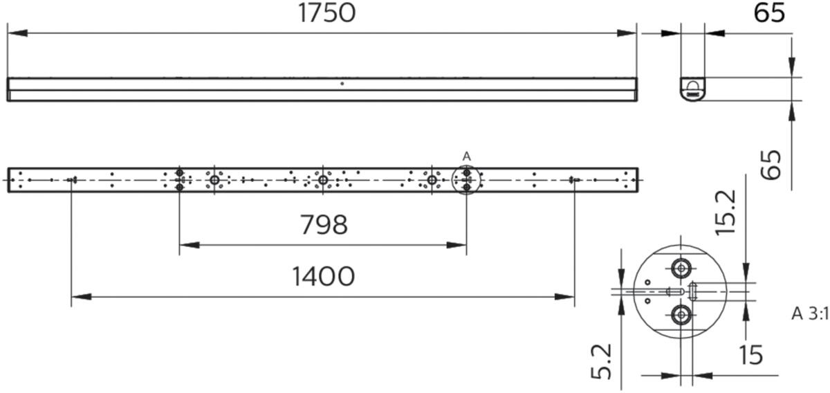 Philips BN126C CoreLine Lichtleiste, 75W, 1800mm, 10000lm, 4000K (94890799)