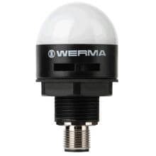 Werma LED-Einbauleuchte + Summer, MC35 UL M12-Stecker, 5 polig, 10-30 V, Ø 35 mm, RGB (241.340.50)