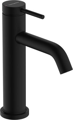 hansgrohe Tecturis S Einhebel-Waschtischarmatur 110 wassersparend+ ohne Ablaufgarnitur, Messing, 4 l/min, Mattschwarz, (73311670)