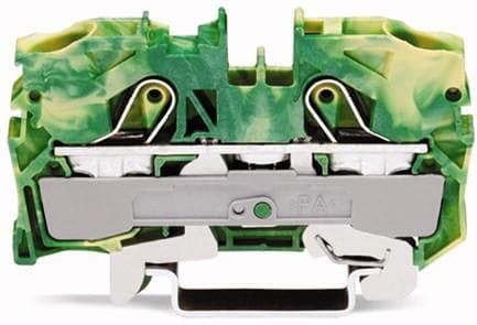 Wago 2010-1207 2-Leiter Schutzleiterklemme grün-gelb