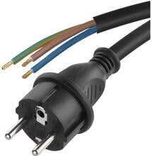 EMOS Netzkabel, H05RR-F, Gummi, schwarz