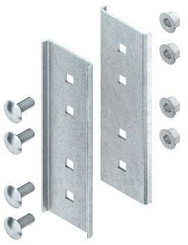 Niedax VBI 80 Längstverbinder, 1 Paar, I-Profil, feuerverzinkt, Stahl