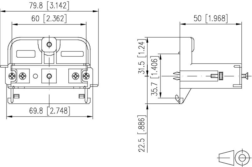 Metz Connect 1308895010I Montagehalter für Anschlussdosen TNut